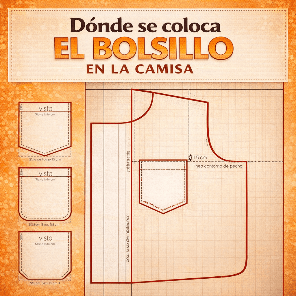 Donde colocar bolsillo de camisa